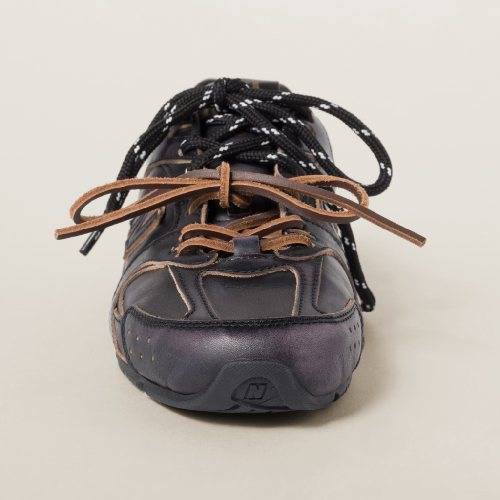New balance 530 sl x miumiu black leather pronta entrega