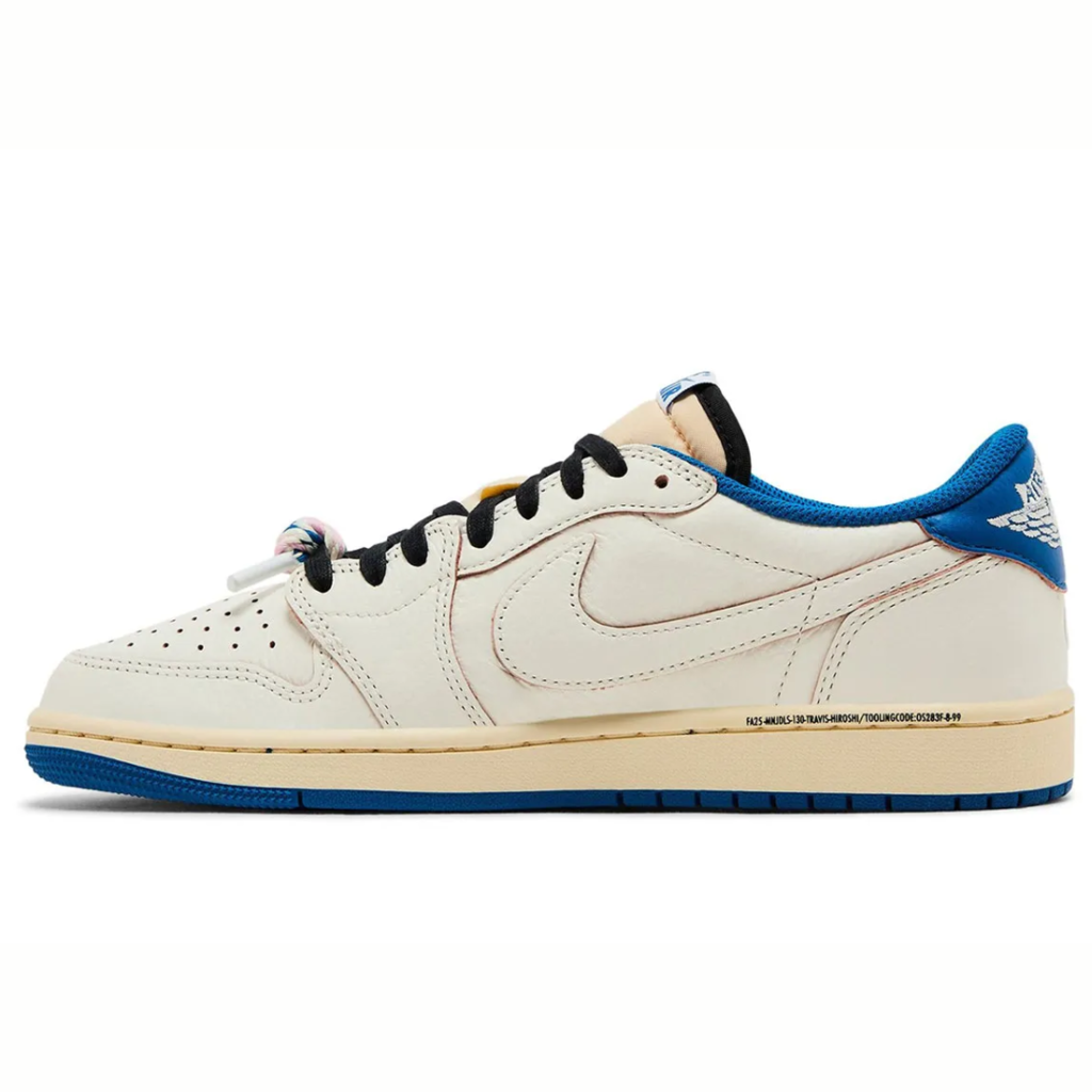 Air jordan 1 low fragment x travis scott sail military blue