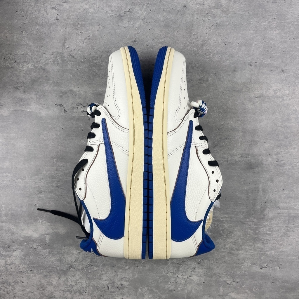 Air jordan 1 low fragment x travis scott sail military blue