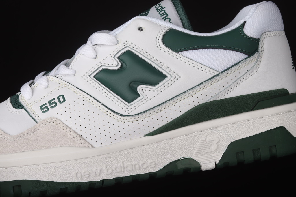 New balance 550 white and green