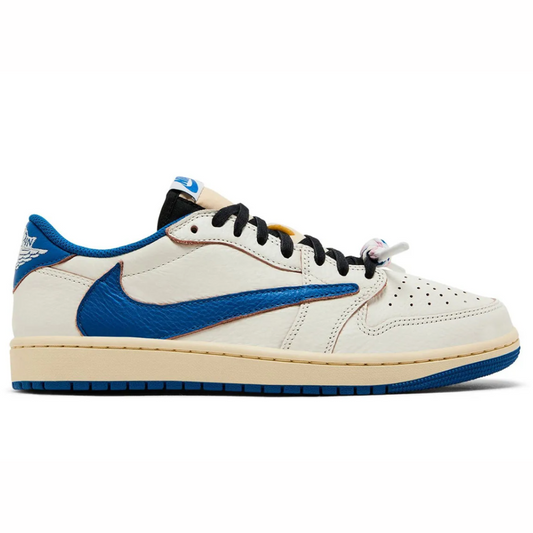 Air jordan 1 low fragment x travis scott sail military blue