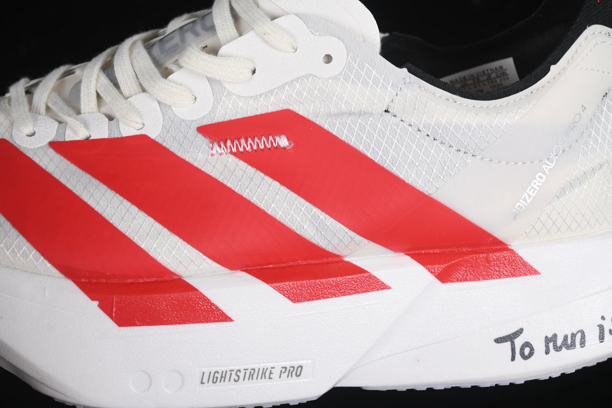 Adizero Adios Pro 4 Off White Better Scarlet