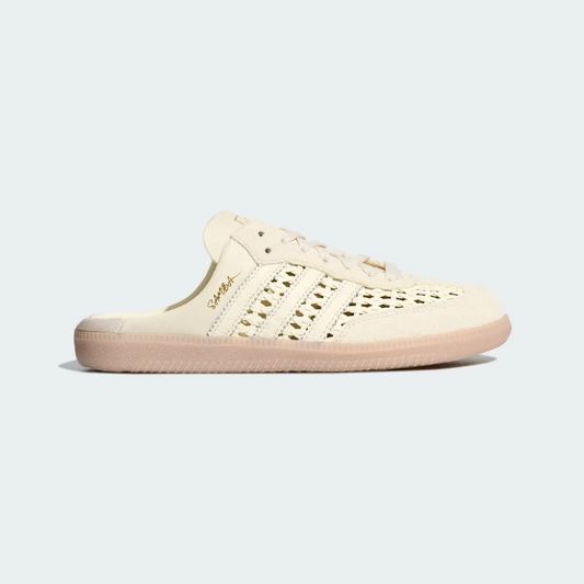 Samba Mule Woven Crew White