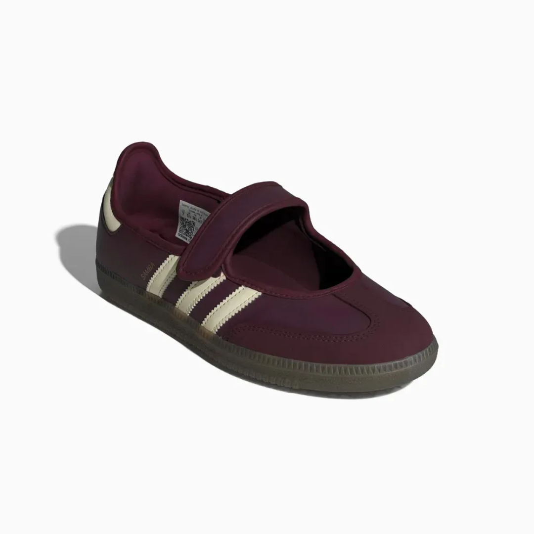 Samba Jane Maroon Cream White Gold Metallic
