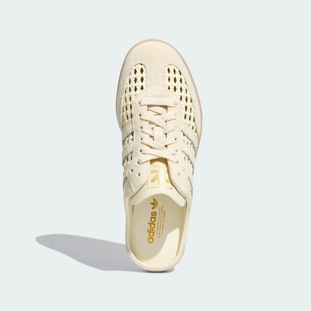 Samba Mule Woven Crew White