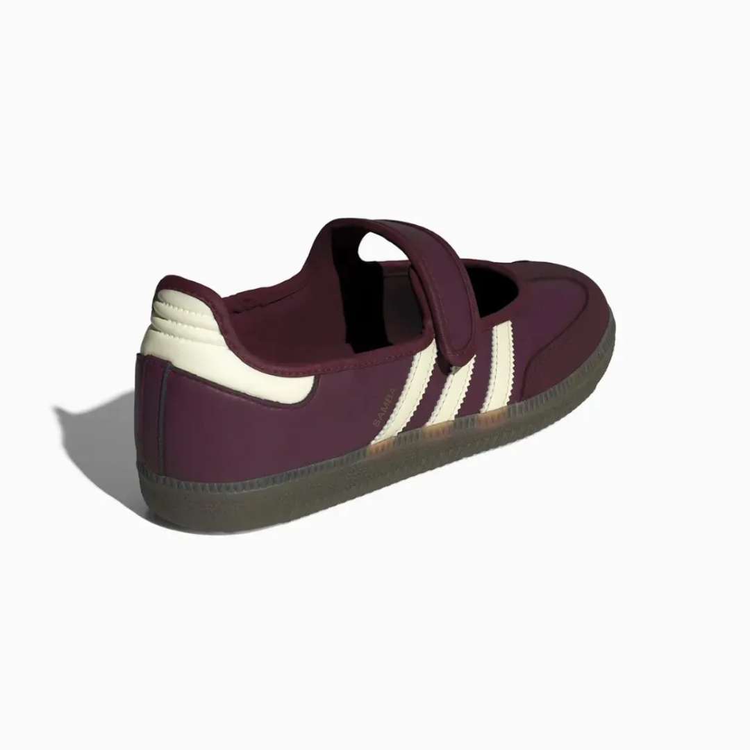 Samba Jane Maroon Cream White Gold Metallic