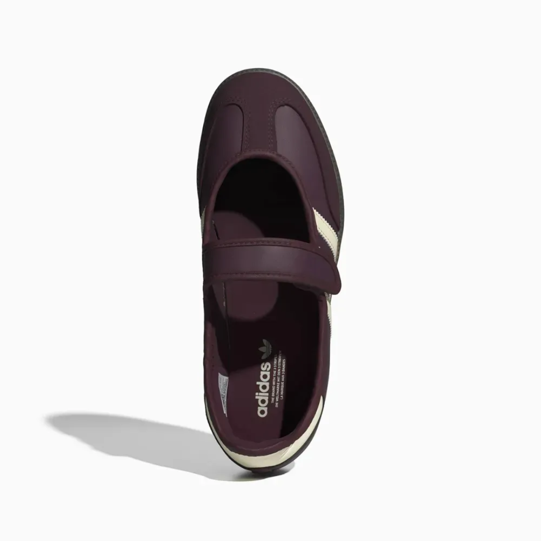 Samba Jane Maroon Cream White Gold Metallic