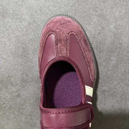 Samba Jane Maroon Cream White Gold Metallic