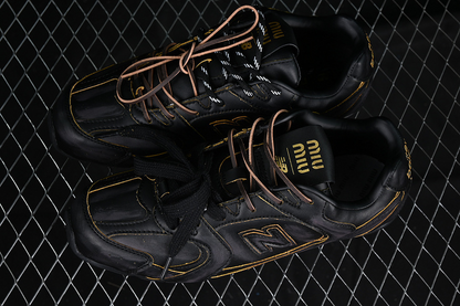 New balance 530 sl x miumiu black leather pronta entrega