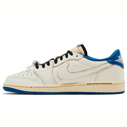 Air jordan 1 low fragment x travis scott sail military blue