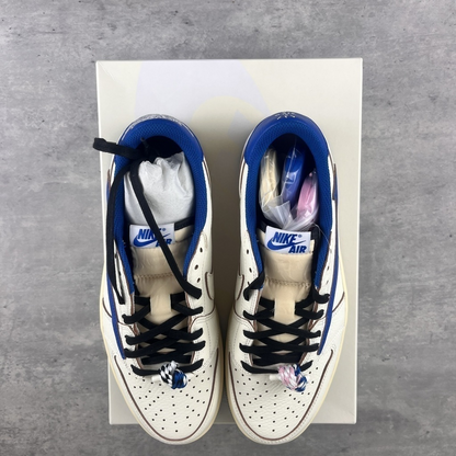Air jordan 1 low fragment x travis scott sail military blue