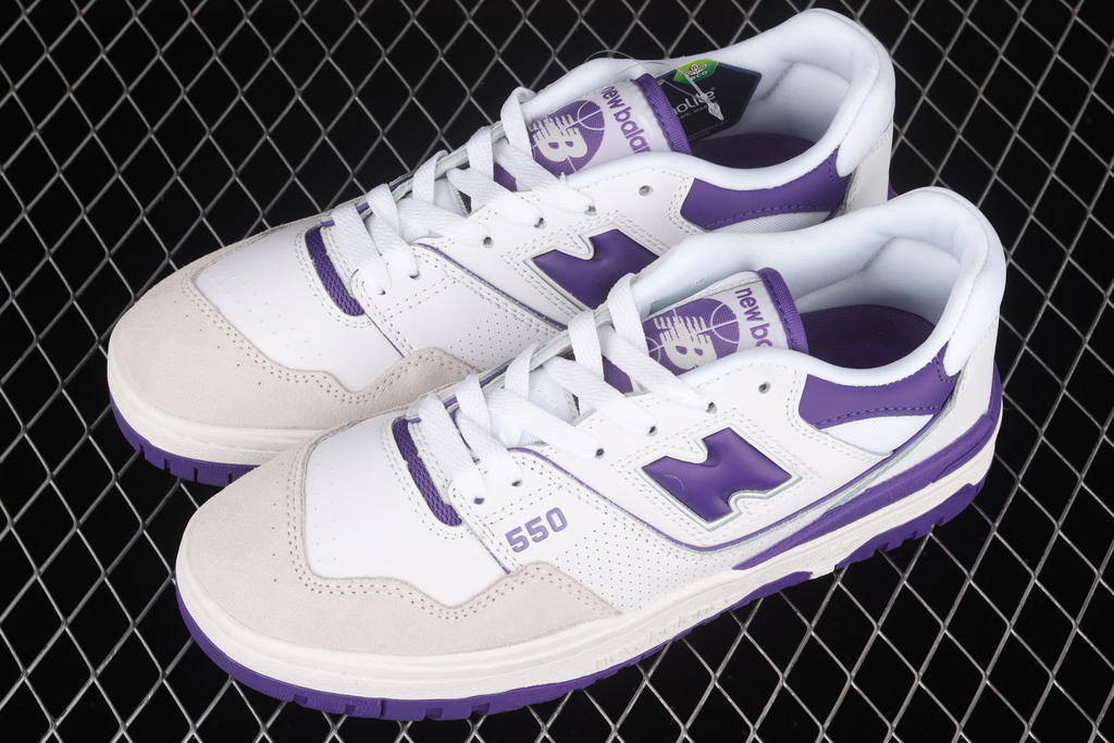New balance 550 white and purple