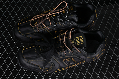 New balance 530 sl x miumiu black leather