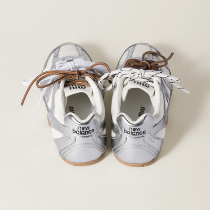 New balance 530 x miumiu metalic silver mesh