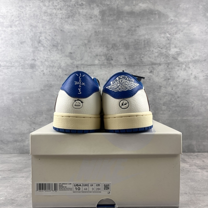 Air jordan 1 low fragment x travis scott sail military blue