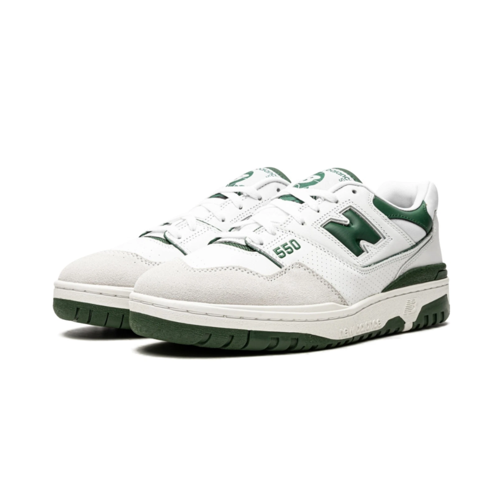 New balance 550 white and green