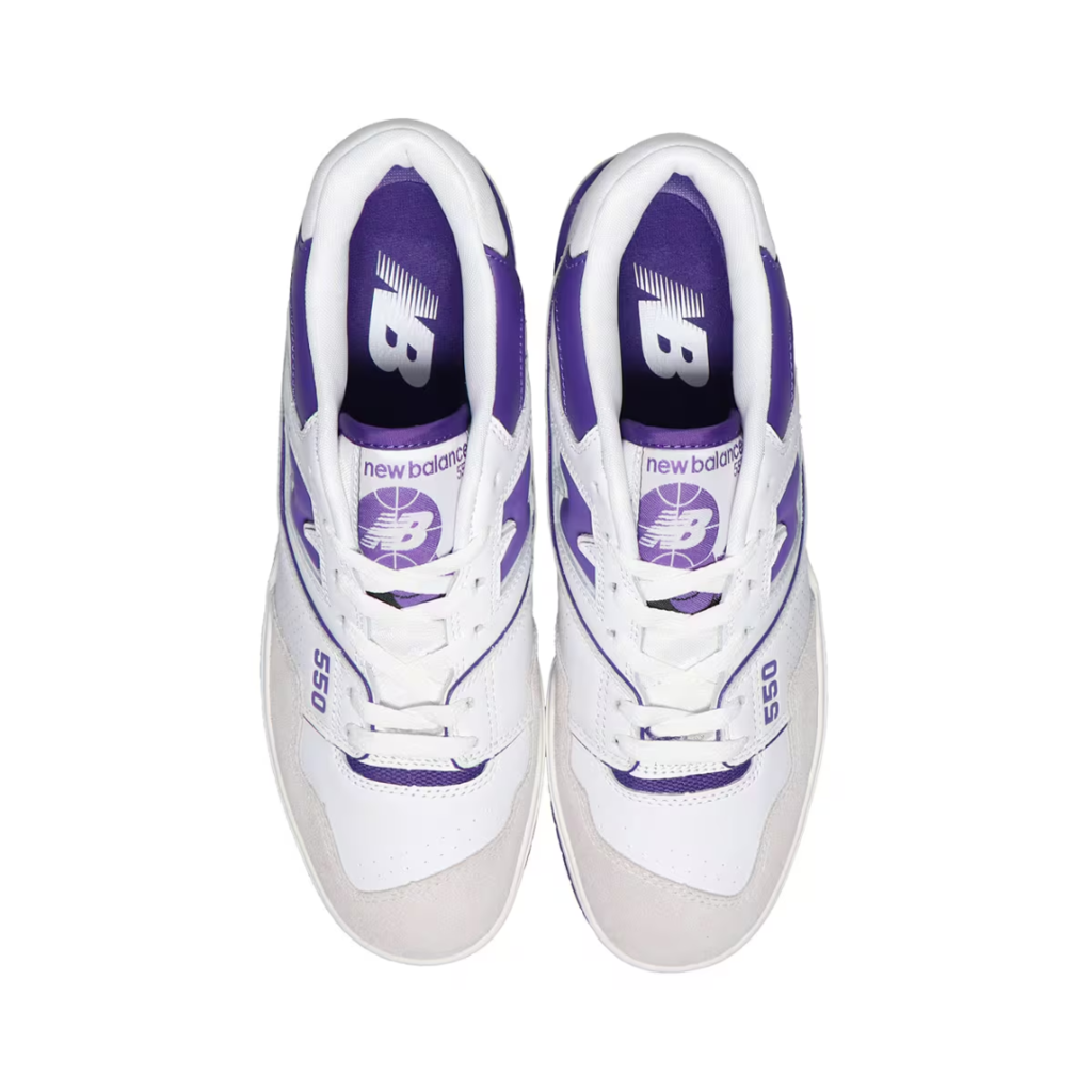 New balance 550 white and purple