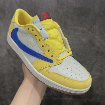 Air jordan 1 low canary travis scott