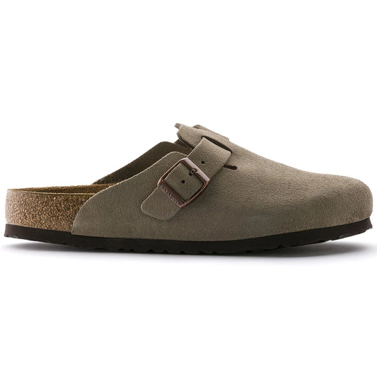 Birkenstock boston suede leather narrow fit 'taupe' 0060461 - khaki